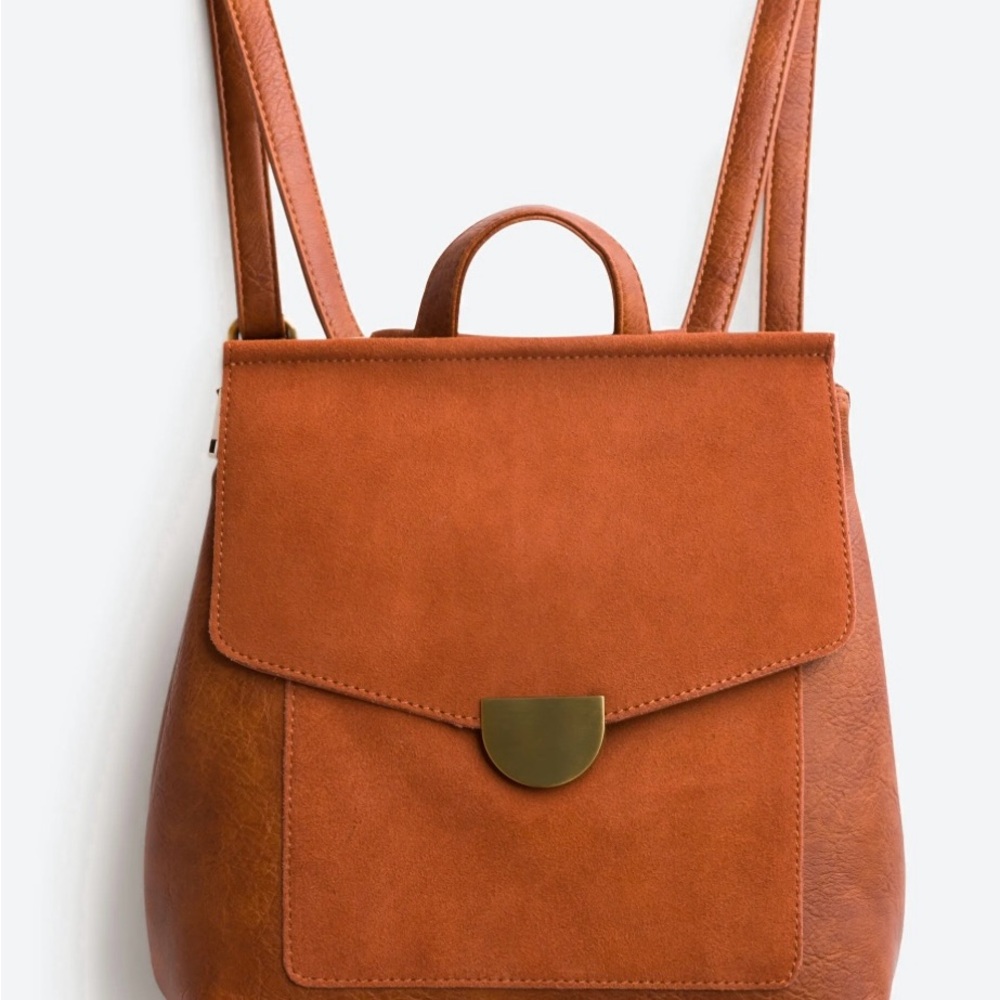 Heather Suede Convertible Backpack